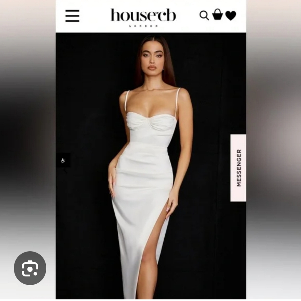 House of CB Cream Strapless Dress